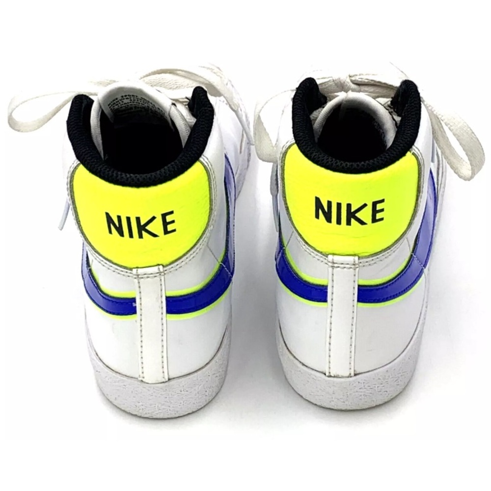 Nike Blazer Mid GS Racer High Top Shoes DB4677 Blue Volt White Size 4.5Y - Picture 7 of 10